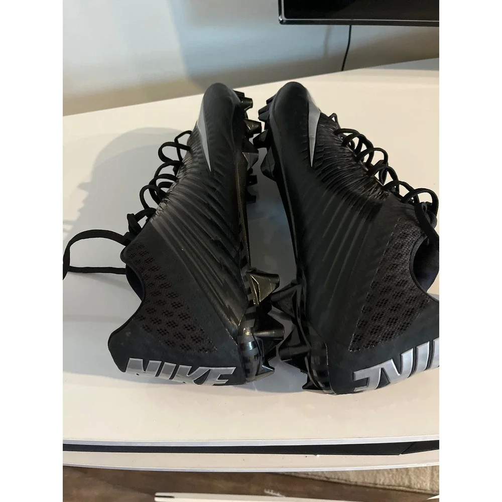 Nike Vapor Untouchable‎ Pro Black Silver Football Cleats 812951-001 Mens 15